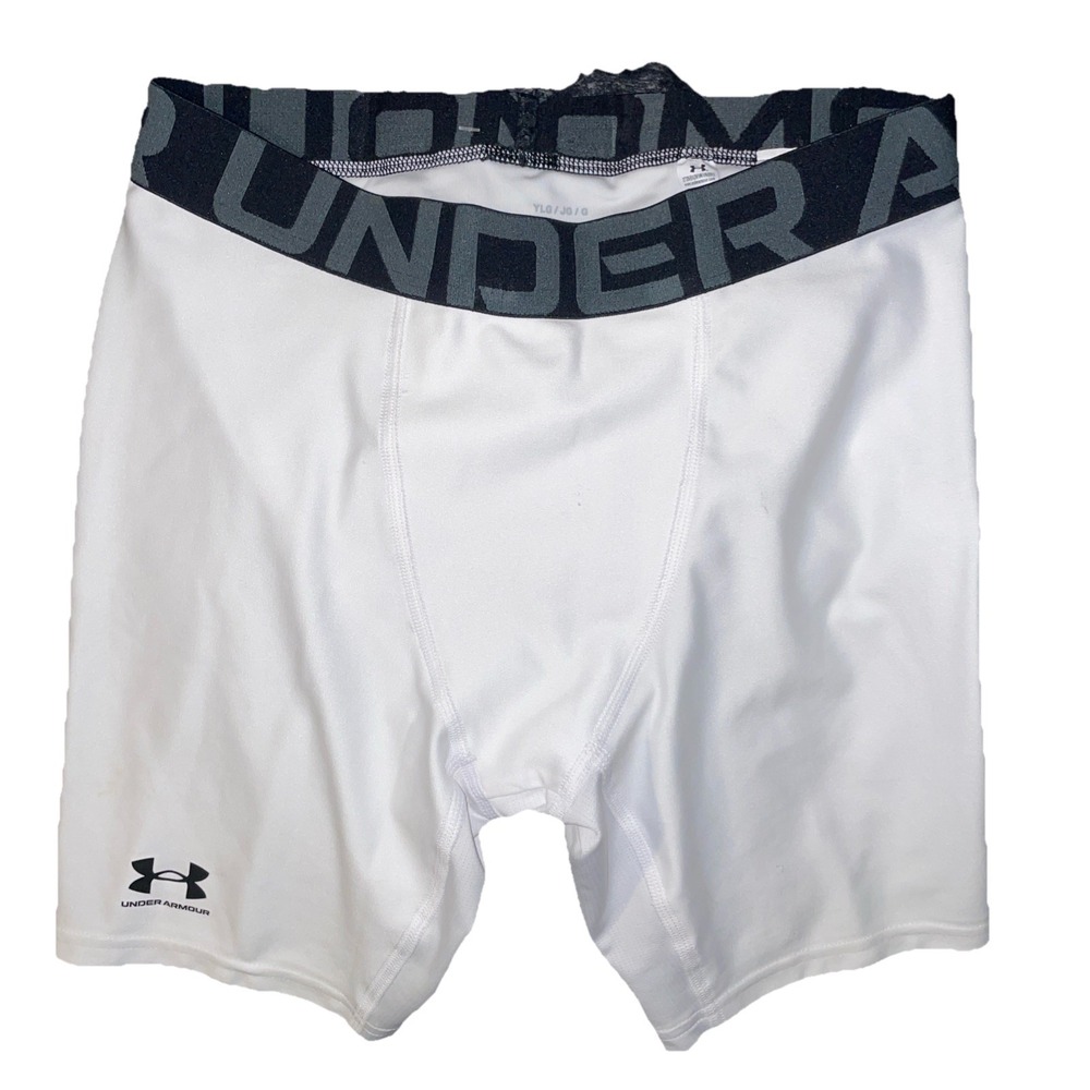 Under‎ Armour Kids Heat Gear Armour Shorts Boy's Shorts Size LARGE White